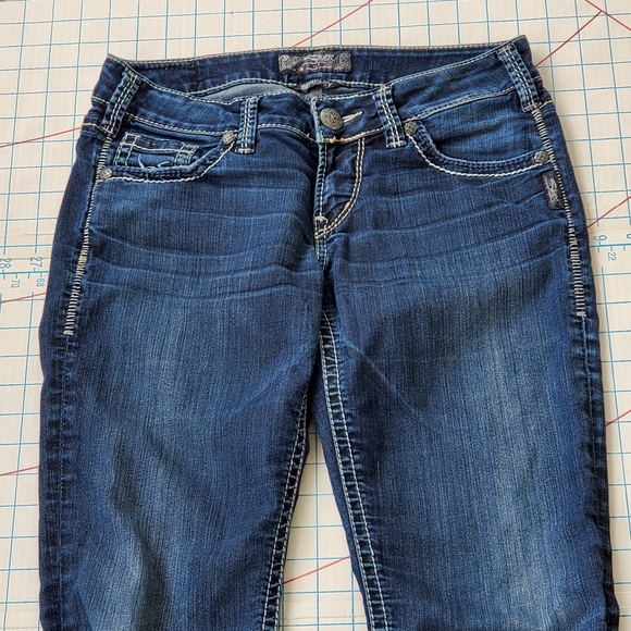 Silver Berkley Skinny Slim Women's Size 29/32 Jeans Actual 29x31.5 Denim - Picture 6 of 16